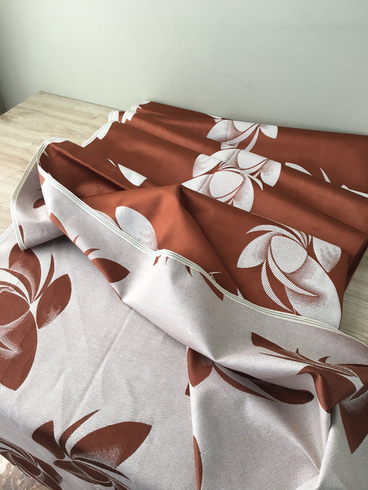 Brown magnolias ticking. Spain c.1940 - 122 cm × 4.2 meters