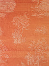 Orange ticking with chinoiserie. Spain c.1930 - Lot of 2 pieces