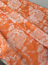 Orange chinoiserie ticking. Spain c.1900 - 126 cm × 1.26 meters