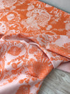 Orange chinoiserie ticking. Spain c.1900 - 126 cm × 1.26 meters
