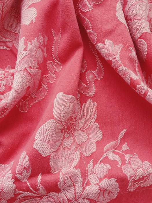 Flowers and leaves in ticking red faded. Spain c.1930 - Lot of 2 pieces