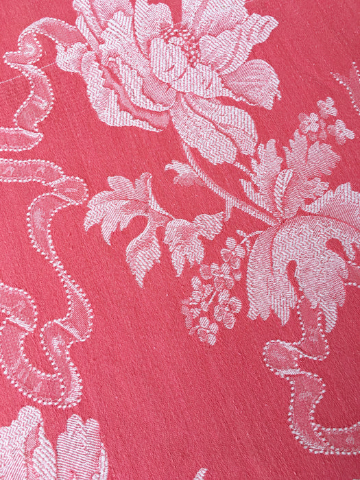 Flowers and leaves in ticking red faded. Spain c.1930 - Lot of 2 pieces