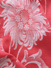 Chrysanthemums in red ticking. Spain c.1950 - 50×104 cm 
