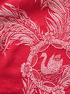 Swans and flowers in red ticking. Spain c.1960 - Lot of 3 pieces
