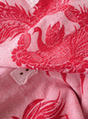 Swans and flowers in red ticking. Spain c.1960 - Lot of 3 pieces