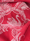 Swans and flowers in red ticking. Spain c.1960 - Lot of 3 pieces
