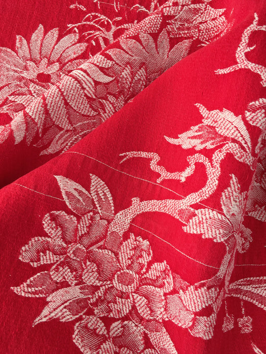 Chinoiserie in red ticking. Spain c.1950 - 112×80 cm