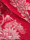 Chinoiserie in red ticking. Spain c.1950 - 112×80 cm