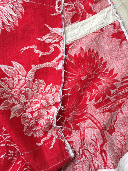 Chinoiserie in red ticking. Spain c.1950 - 112×80 cm