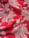Chrysanthemums in red ticking. Spain c.1930 - Lot of 3 pieces