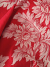 Chrysanthemums in red ticking. Spain c.1930 - Lot of 3 pieces