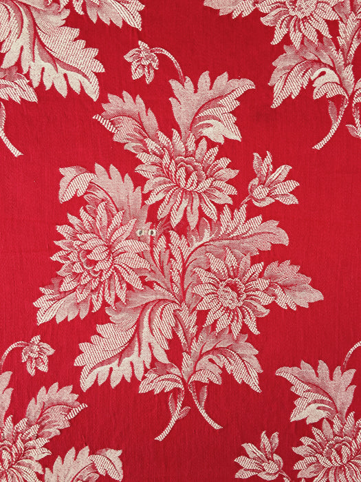 Chrysanthemums in red ticking. Spain c.1930 - Lot of 3 pieces