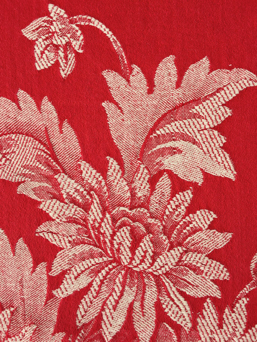 Chrysanthemums in red ticking. Spain c.1930 - Lot of 3 pieces
