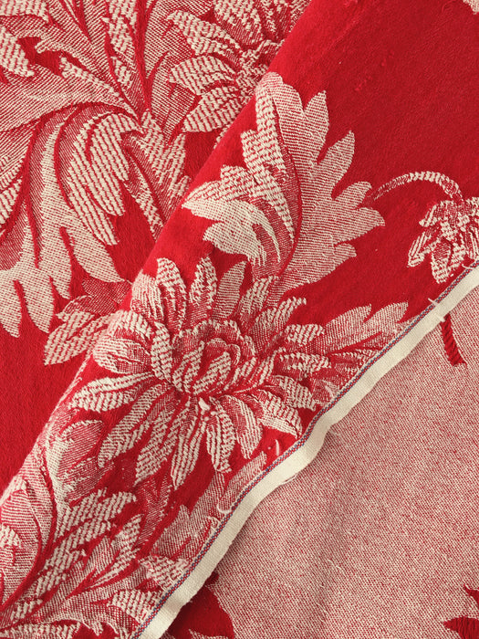 Chrysanthemums in red ticking. Spain c.1930 - Lot of 3 pieces