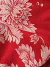 Chrysanthemums in red ticking. Spain c.1930 - Lot of 3 pieces