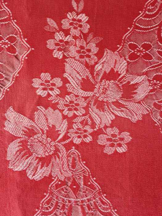 Large flowers in red ticking. Spain c.1940 - Lot of 3 pieces