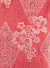 Large flowers in red ticking. Spain c.1940 - 66×142 cm