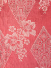 Large flowers in red ticking. Spain c.1940 - 66×142 cm
