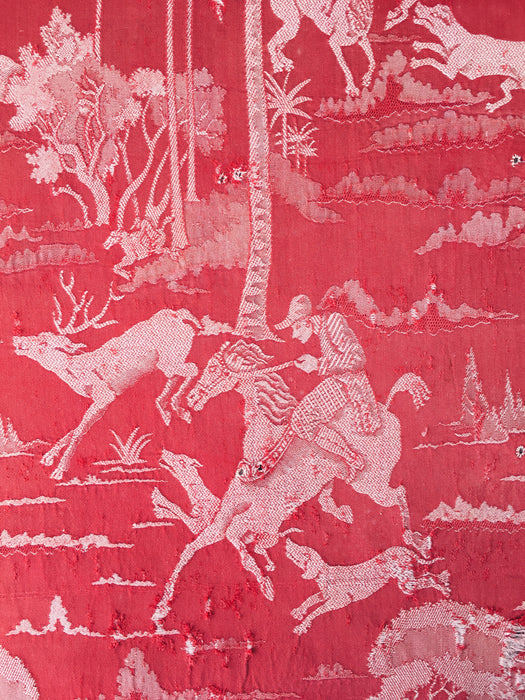 Red ticking with history. A treasure. Spain. Early 1900s