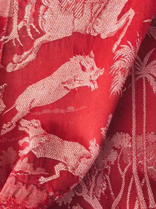 Red ticking with history. A treasure. Spain. Early 1900s