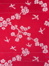 Cherry blossom and swallows in red ticking. Spain c.1900 - Lot of 2 pieces