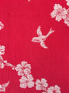Cherry blossom and swallows in red ticking. Spain c.1900 - Lot of 2 pieces