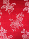 Bouquets of flowers in red ticking. Spain c.1950 - Lot of 2 pieces
