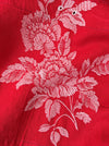 Bouquets of flowers in red ticking. Spain c.1950 - Lot of 2 pieces