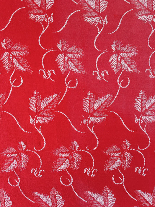 Red ticking with vine leaves. Spain c.1940 - Lot of 4 pieces