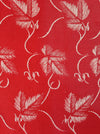 Red ticking with vine leaves. Spain c.1940 - Lot of 4 pieces
