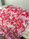 Red chinoiserie ticking. Spain c.1900 - Lot of 3 pieces