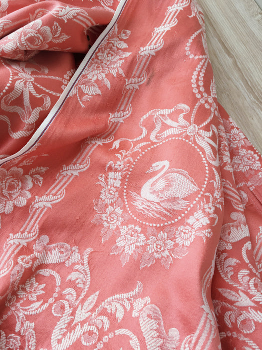 Pink swans ticking. Spain c.1900 - 152 cm × 1.9 meters (3.8 m avail.)