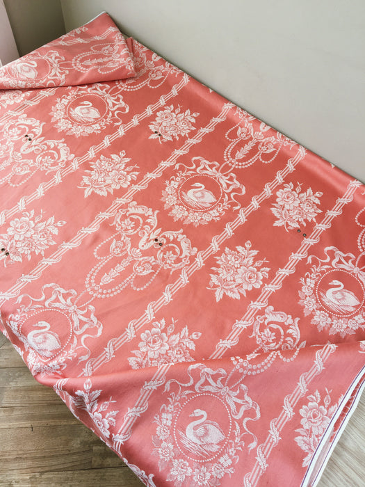 Pink swans ticking. Spain c.1900 - 152 cm × 1.9 meters (3.8 m avail.)