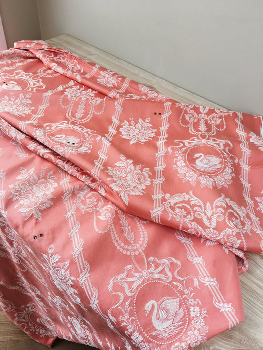 Pink swans ticking. Spain c.1900 - 152 cm × 1.9 meters (3.8 m avail.)