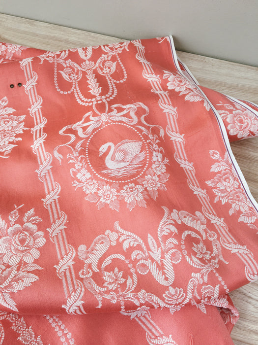 Pink swans ticking. Spain c.1900 - 152 cm × 1.9 meters (3.8 m avail.)