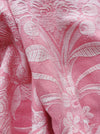 Birds and flowers in pink ticking. Spain c.1930 - 130×167 cm