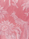 Exotic bird in pink ticking. Spain c.1930 - 62×80 cm