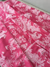 Chinoiserie ticking in pink. Spain c.1950 - 112 cm × 3.96 meters