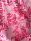 Chinoiserie ticking in pink. Spain c.1950 - 112 cm × 3.96 meters