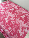 Chinoiserie ticking in pink. Spain c.1950 - 112 cm × 3.96 meters