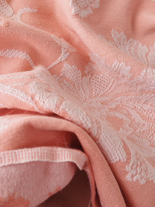 Soft pink ticking with flowers. Spain c.1950 - 68×196 cm