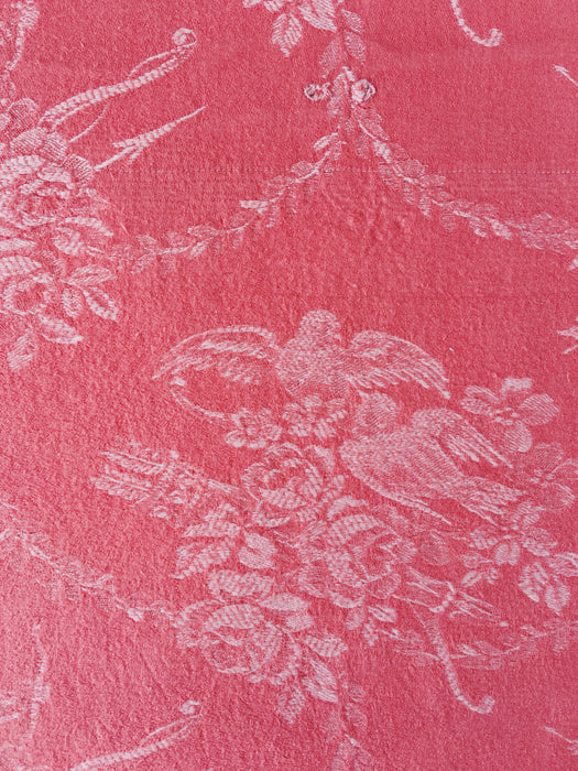 Pink ticking with cupids. Spain c.1940 - Lot of 3 pieces