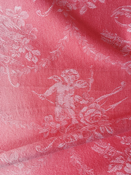 Pink ticking with cupids. Spain c.1940 - Lot of 3 pieces