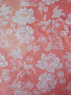 Pink ticking with birds talking. Spain c.1940 - Lot of 3 pieces