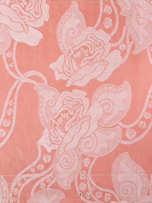 Pink Floral Antique European Ticking Fabric Recovered Panels REC-DA-ROSA-027 - Ticking Depot