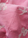 Pink ticking with cherry blossom and swallows. Very rare! Spain c.1900 - Lot of 2 pieces