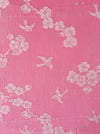 Pink ticking with cherry blossom and swallows. Very rare! Spain c.1900 - Lot of 2 pieces
