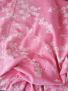 Pink ticking with cherry blossom and swallows. Very rare! Spain c.1900 - Lot of 2 pieces