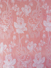 Large flowers in pink ticking. Spain c.1940 - Lot of 2 pieces