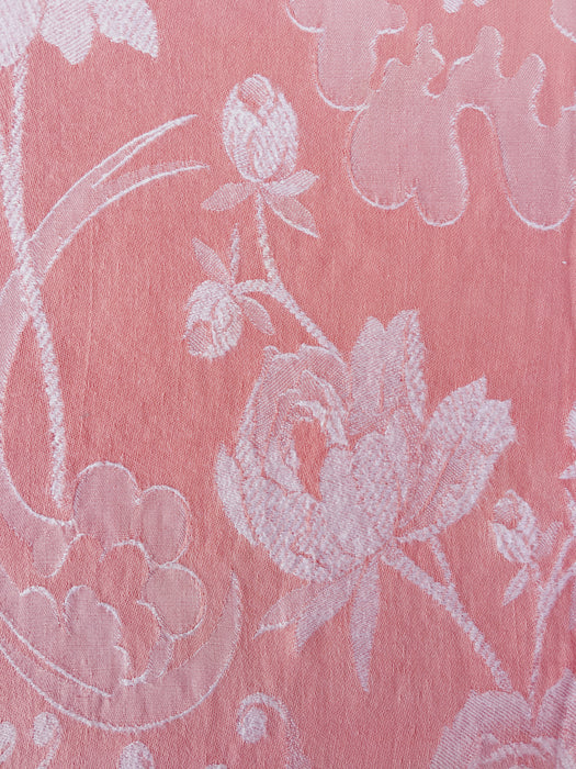 Large flowers in pink ticking. Spain c.1940 - Lot of 2 pieces